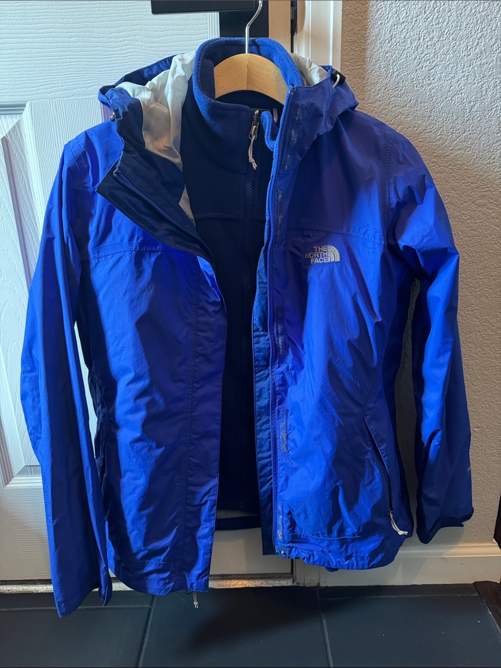 The North Face Royal Blue Waterproof Hooded Jacket